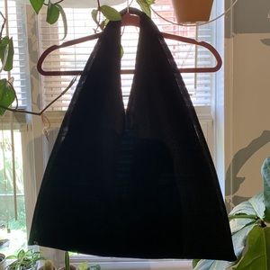 MM6 Maison Martin Margiela Bags - MM6 Maison Margiela Black Mesh Triangle Bag MM6 Maison Martin Margiela Bags - MM6 Maison Margiela Black Mesh Triangle Bag